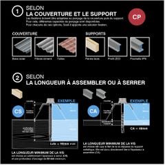 100 Vis étanches pour tuiles D. 4,5 L. 25 mm RIDGETOP-W pour le bois 4