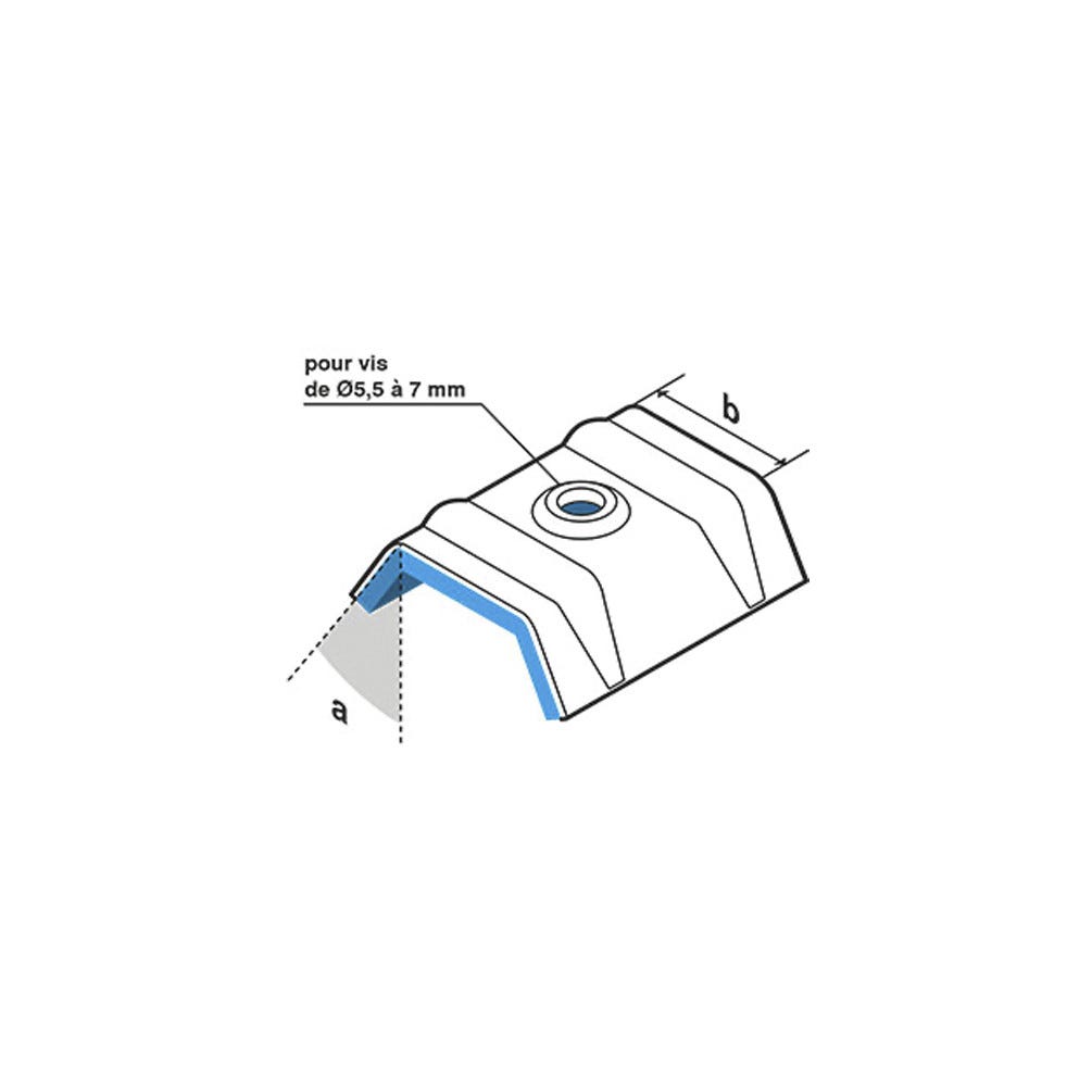 100 Cavaliers étanches pour vis bacs acier Type E2 TRAPEZO TYPE E - RAL 9002 2