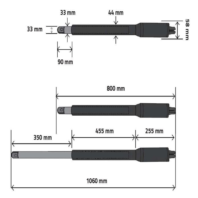 Pack portail battant électrique LIFE 350B180 + RANGER B150 2