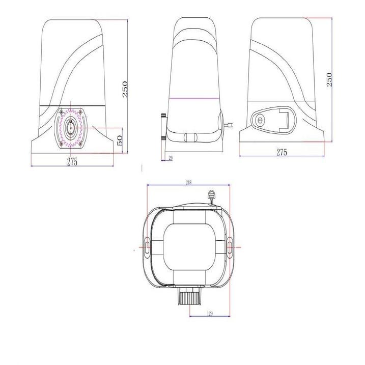 Pack portail coulissant électrique VELETA 350C180 + TANKER C600 2