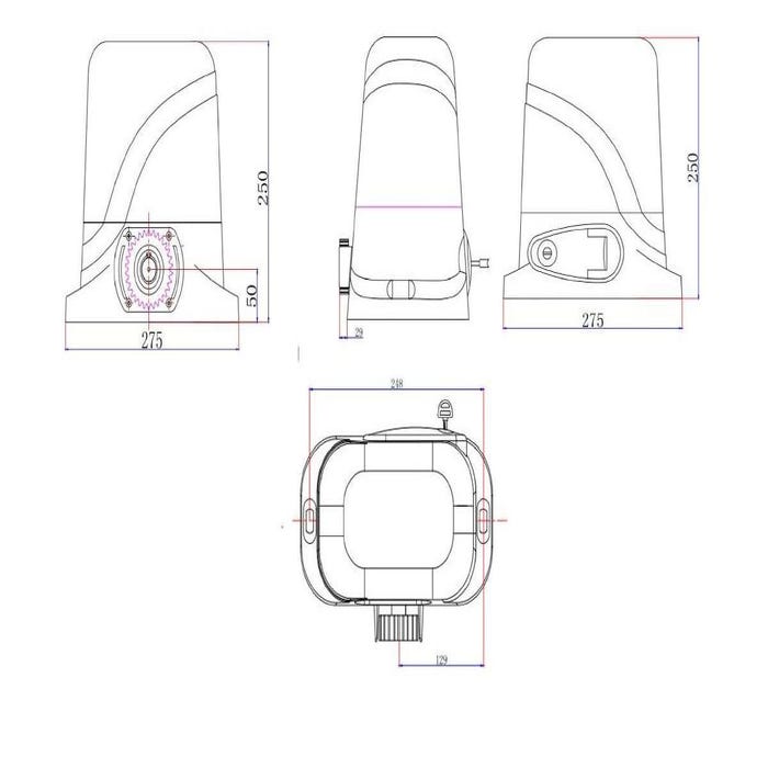 Pack portail coulissant électrique VELETA 350C180 + TANKER C600 2