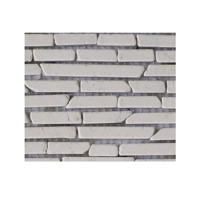 Mosaïque sol et mur en marbre crème - pack de 1m² (11 dalles de 35x30 cm) - MOYALI 1