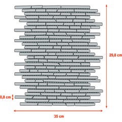 Mosaïque sol et mur en marbre crème - pack de 1m² (11 dalles de 35x30 cm) - MOYALI 4