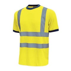 T-shirt avec bandes réfléchissantes GLITTER Jaune Fluo (Lot de 3) | HL197YF - Upower 1