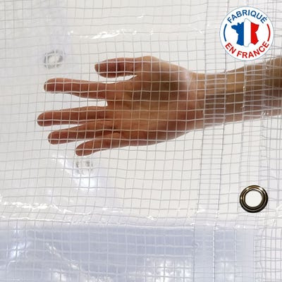 Bâche plastique armée 4x10 m transparente 170g/m² - bâche