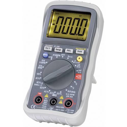 Multimètre numérique VOLTCRAFT AT-200 fonction de mesure pour auto CAT III 600 V Affichage (nombre de points):4000 0