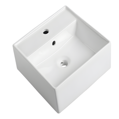 Meuble de salle de bain suspendu simple vasque - Coloris naturel clair et blanc - 94 cm - ANIDA 4