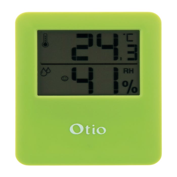 Thermomètre hygromètre digital intérieur vert - Otio 2