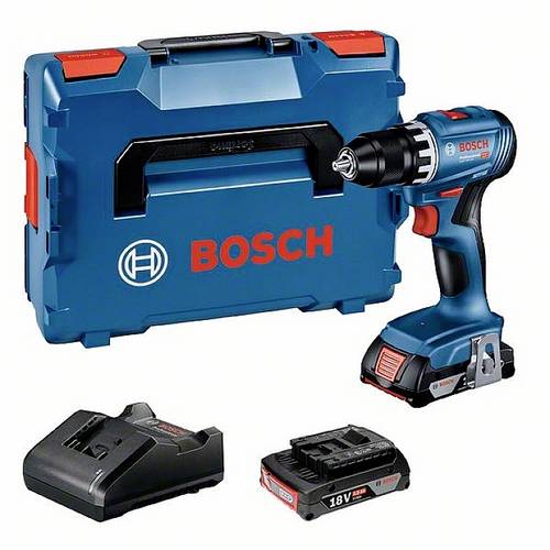 Perceuse-visseuse sans fil Bosch Professional GSR 18V-45 06019K3203 18 V 2.0 Ah Li-Ion + 2 batteries, + chargeur, + 0