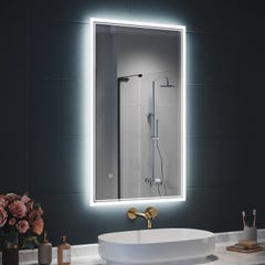 SIRHONA Miroir LED Salle de Bain avec éclairage, Miroir Lumineux Salle de Bain Anti-buée,100x60cm 1
