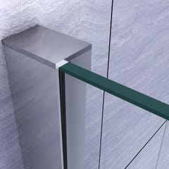 ATEMIS Cabine de douche d'angle H. 200 cm porte coulissante verre 8 mm transparent 95 x 100 cm 3