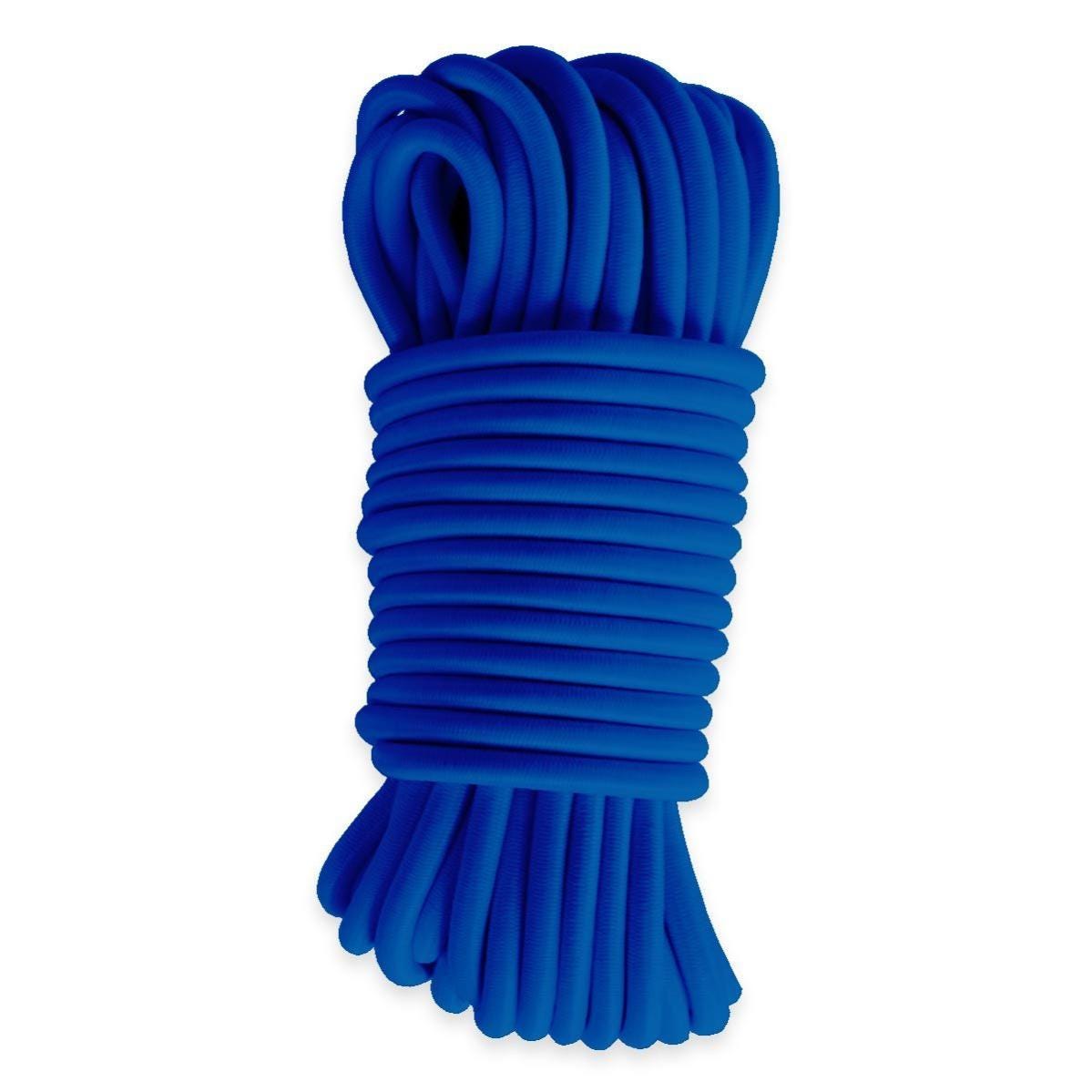 Sandow élastique Bleu 50 mètres - Qualité PRO TECPLAST 9SW - Tendeur pour bâche de diamètre 9 mm 0