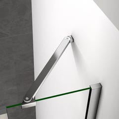 Barre de stabilisation 30cm pour douche à l'italienne, barre fixée d'angle en aluminium chromé 0