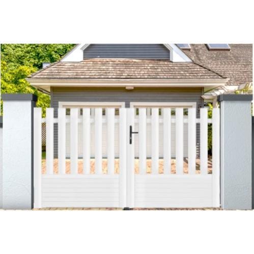 Portail battant PVC blanc H145 x L350 ALENÇON DROIT 0