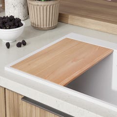 Évier Cusine en Granit Blanc 88x50 cm, Lavabo Cuisine 1 Bac + Kit de Vidage + Robinet, Évier au meuble 90cm, Évier à Encastrer de Primagran 8