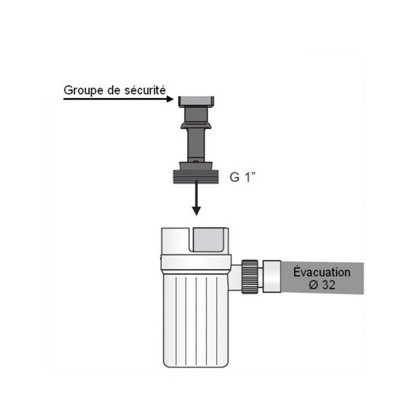 COMAP - Groupe de sécurité vertical en laiton D20x27 - pression 7 bar, type  de raccord : femelle