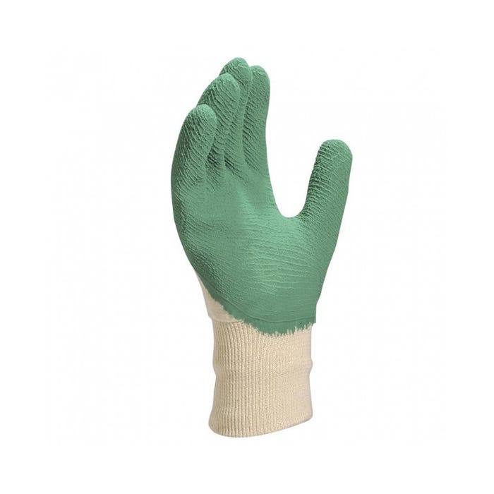 12 paires de gants latex crêpés vert LA500 DELTA PLUS 1