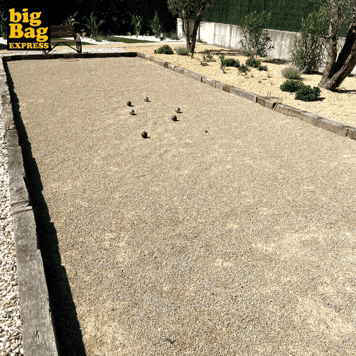 Pack Terrain de Pétanque BEIGE 48M² (Kit de Traverses + Géotextile + GNT + Sable à Pétanque Beige) - Livraison PREMIUM 4