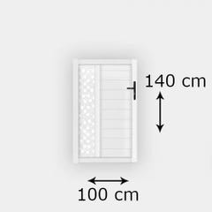 Portillon PVC blanc ARLES CARRÉ 1000x1400 mm - Poignée à droite 2
