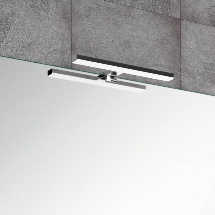 Ensemble meuble de salle de bain 80cm simple vasque + colonne de rangement PALMA - ciment (gris) 7