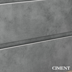Ensemble meuble de salle de bain 120cm double vasque + colonne de rangement - BALEA - ciment (gris) 6