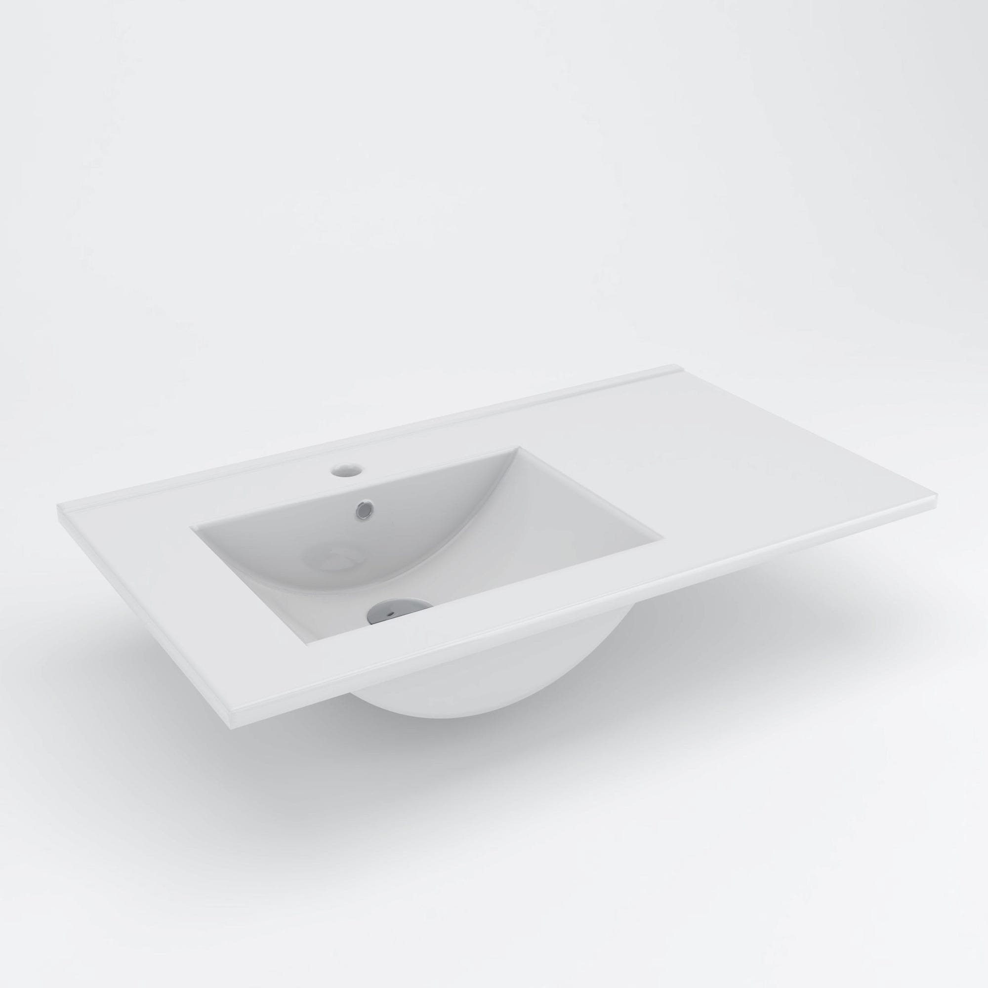 Ensemble meuble de salle de bain 80cm vasque déportée + colonne de rangement OLYMPE - ciment (gris) 6