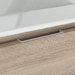 Ensemble meuble de salle de bain 80cm simple vasque + colonne de rangement IRIS - ciment (gris) 4