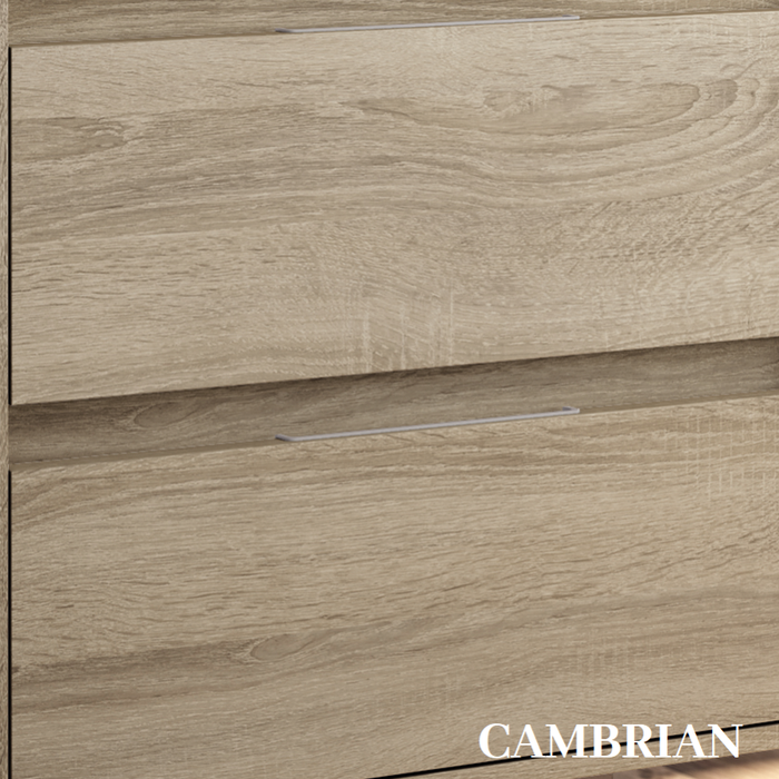 Ensemble meuble de salle de bain 80cm simple vasque + colonne de rangement TIRIS - cambrian (chêne) 6