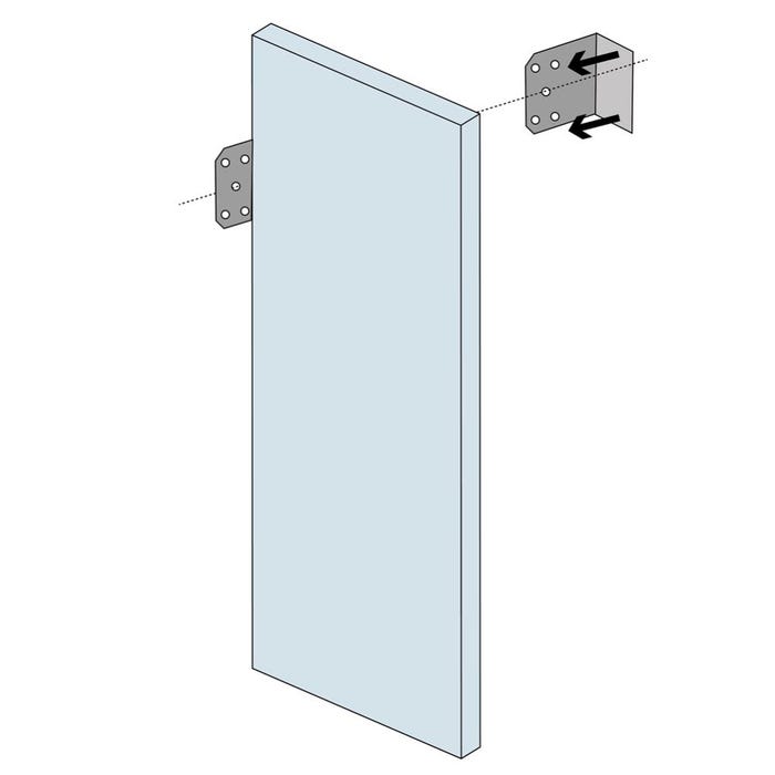 Accessoire douche à l'italienne - ancrages muraux pour panneaux à carreler (2) 1