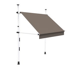 Store à projection autoportant sans perçage 250 x 150 cm - Terrasse ou balcon - Taupe 0