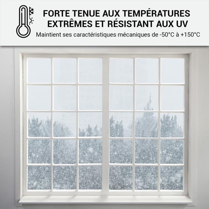 Mastic Silicone intérieur / extérieur pour fenêtres et menuiseries : ARCAMASTIC BATIMENT Blanc - 300 ml x 5 - ARCANE INDUSTRIES 4