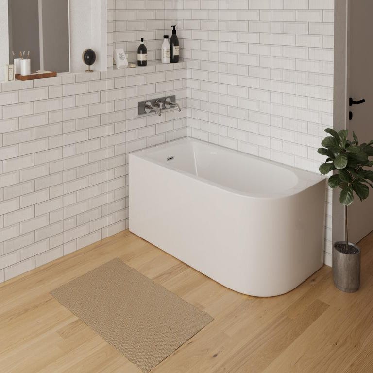 Baignoire d'angle - 201L - 150 x 75 x 58 cm - Blanche - Angle gauche - ANIKA 5