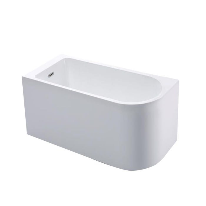 Baignoire d'angle - 201L - 150 x 75 x 58 cm - Blanche - Angle gauche - ANIKA 2