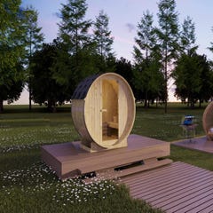 Sauna d'extérieur 2 places avec poêle 3,5KW - L185 x P120 x H190 cm - ISOKYRO 1