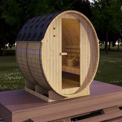 Sauna d'extérieur 6 places avec poêle 8KW - L185 x P220 x H190 cm - ISOKYRO 0