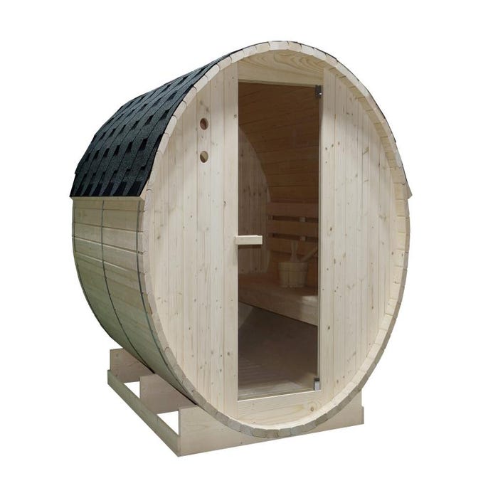 Sauna d'extérieur 6 places avec poêle 8KW - L185 x P220 x H190 cm - ISOKYRO 4