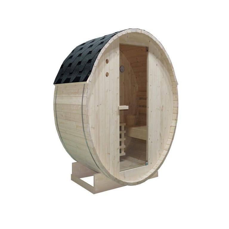 Sauna d'extérieur 2 places - L185 x P120 x H190 cm - ISOKYRO 4