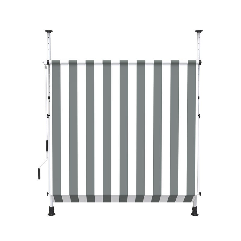 Store à projection autoportant sans perçage 200 x 150 cm - Terrasse ou balcon - Blanc gris 3
