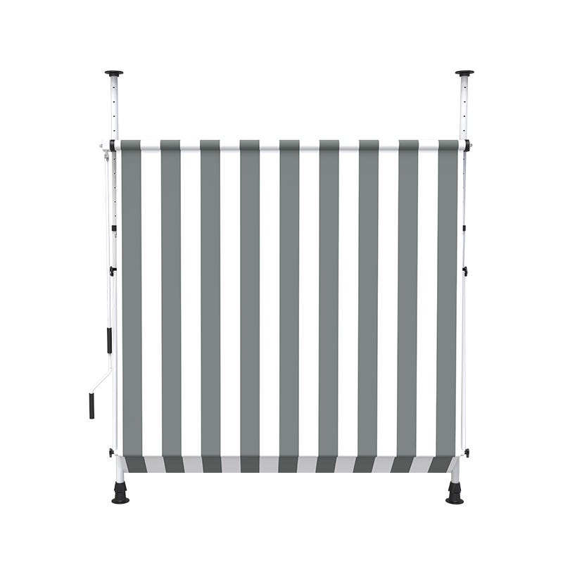 Store à projection autoportant sans perçage 250 x 150 cm - Terrasse ou balcon - Blanc gris 3