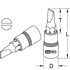 KSTOOLS - Douille tournevis ULTIMATE® fente 1/2", L.60 mm - 18 mm - 922.1778 1