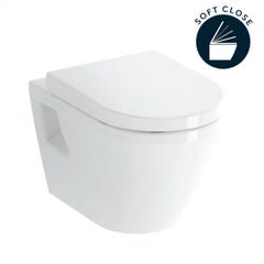 Pack WC Bati-support Geberit extra-plat UP720 + WC suspendu Vitra integra + Abattant softclose + Plaque chrome (SLIM-Integra-N) 2