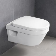 Pack WC Bati-support Geberit Autoportant Duofix + WC sans bride Villeroy & Boch + Abattant softclose + Plaque blanche 2