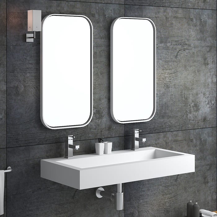 Lavabo rectangulaire suspendu Blanc mat - Buta 1