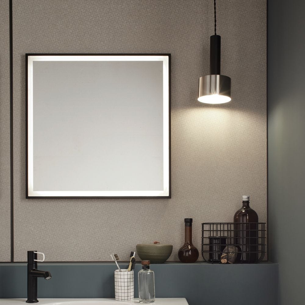 Miroir JACOB DELAFON Allure 80 x 80 cm, carré LED 1