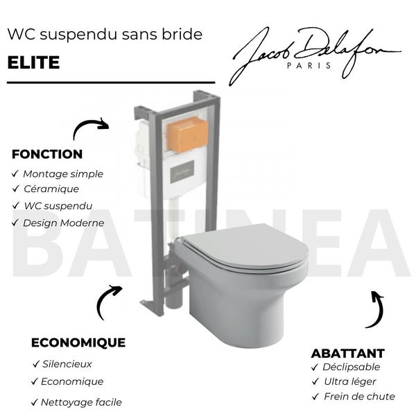 WC suspendu avec lave main - pack wc écologique et économique