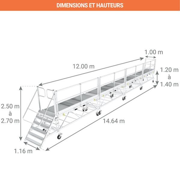 Plateforme camion - Longueur 12.00m - Accès simple - QMC12 1