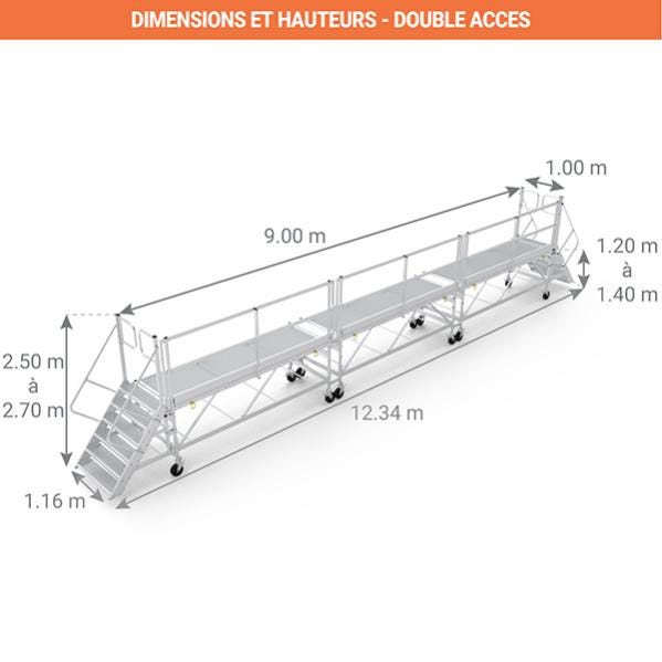 Plateforme camion - Longueur 9.00m - Double accès - QMC9DA 1