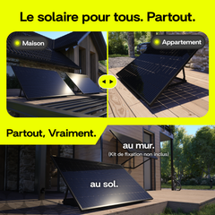 Sunology PLAY2 - Kit 4 panneaux solaires complet 1800W bifacial – 4 Stations solaire livrées totalement assemblées – Installation au sol ou au mur 3