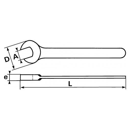 SAM OUTILLAGE - Clés à simple fourche puissante en mm - 41 mm 1