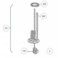 Kit électrique 2200 W TC pour échangeur annulaire (150 et 200 L) - Kit électrique 2200 W TC pour échangeur annulaire (150 et 200 L) 0